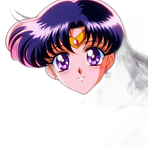 face, anime, vaporwave, concept art transparent PNG cut-out