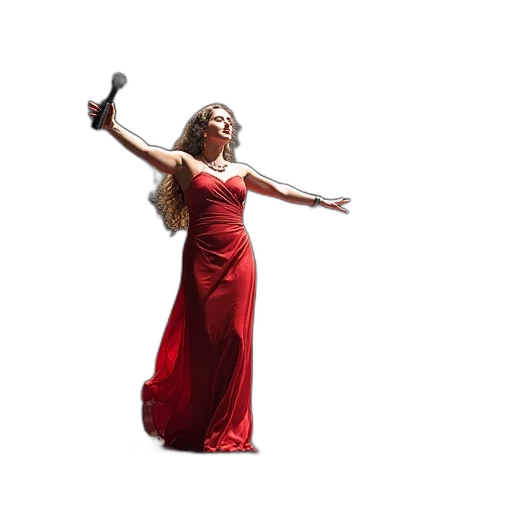 dress, staff, concept art, red transparent PNG cut-out