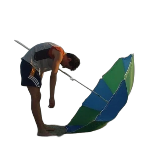 umbrella, staff, weapon, 3d render transparent PNG cut-out