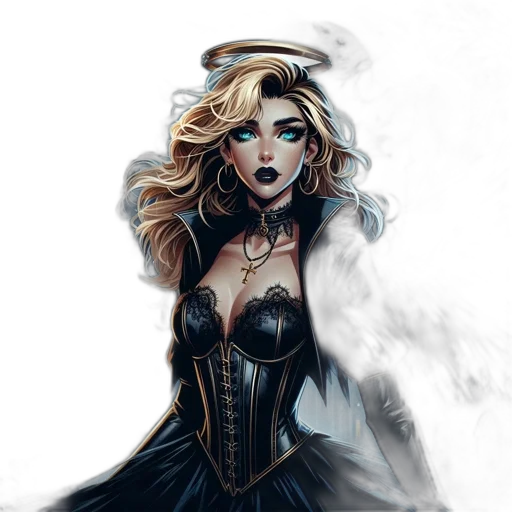 dress, fantasy art, comic book art, concept art transparent PNG cut-out