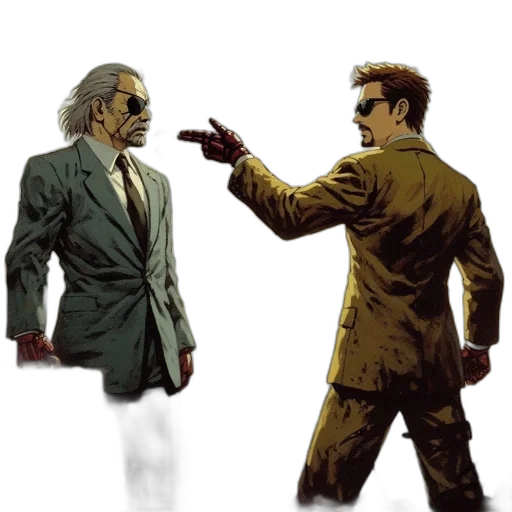jacket, weapon, comic book art, concept art transparent PNG cut-out