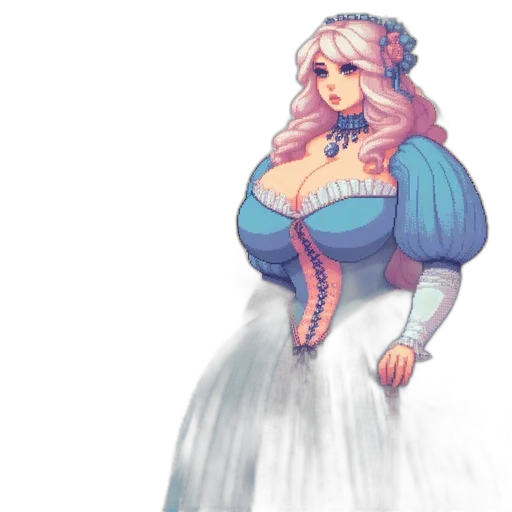 dress, fantasy art, pixel art, concept art transparent PNG cut-out