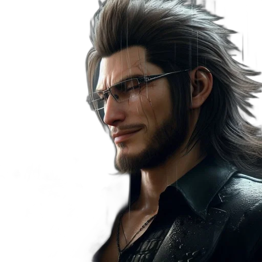 jacket, face, hair, concept art transparent PNG cut-out