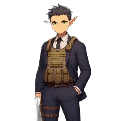 staff, jacket, weapon, pixel art transparent PNG cut-out