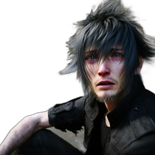 face, jacket, hair, concept art transparent PNG cut-out