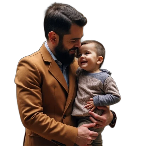 jacket, face, photorealistic, earth tones transparent PNG cut-out