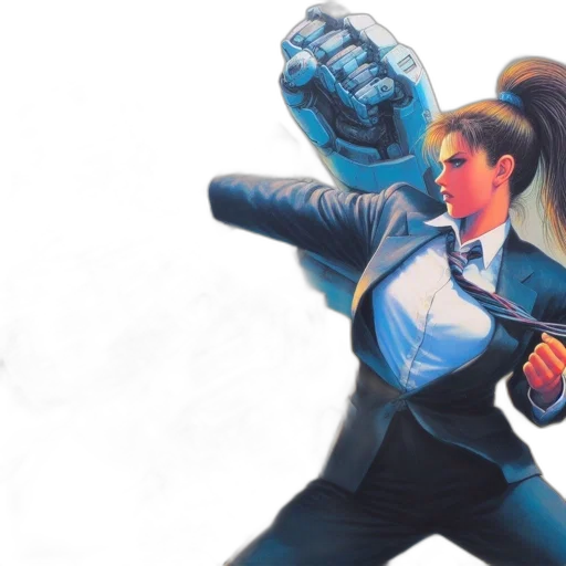 jacket, concept art, comic book art, dramatic transparent PNG cut-out