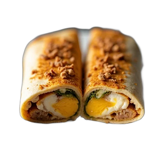 food, photorealistic, breakfast, burrito transparent PNG cut-out
