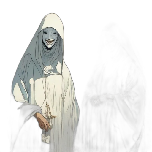 creature, mask, staff, dress transparent PNG cut-out