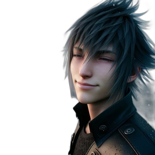 jacket, face, dragon, photorealistic transparent PNG cut-out