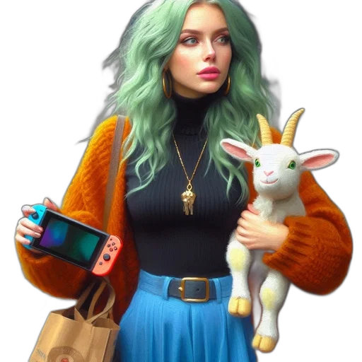 animal, dress, concept art, fantasy art transparent PNG cut-out