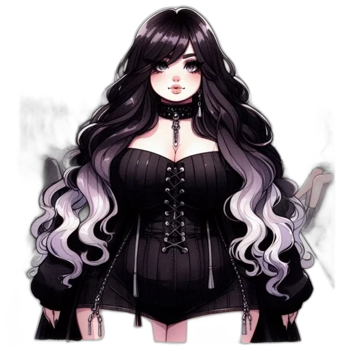 dress, staff, hair, fantasy art transparent PNG cut-out