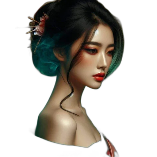 face, jewelry, staff, dress transparent PNG cut-out