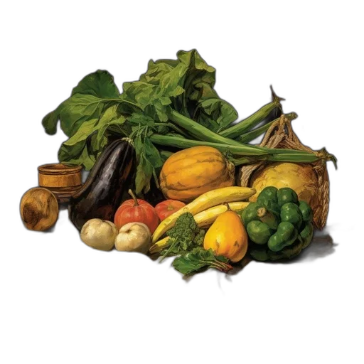 food, crown, photorealistic, earth tones transparent PNG cut-out