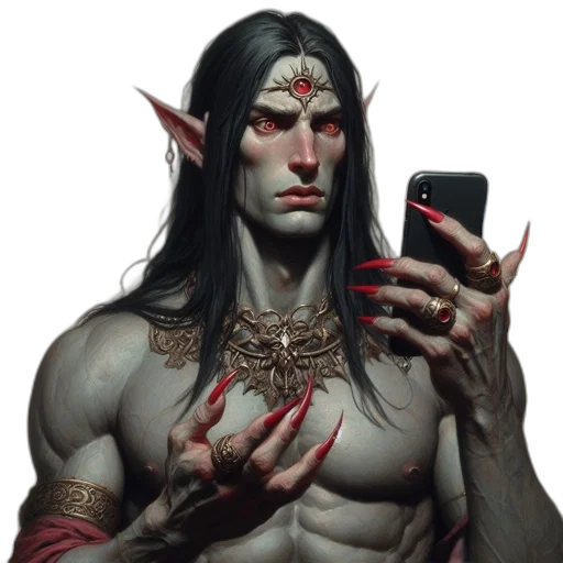 face, creature, jewelry, weapon transparent PNG cut-out