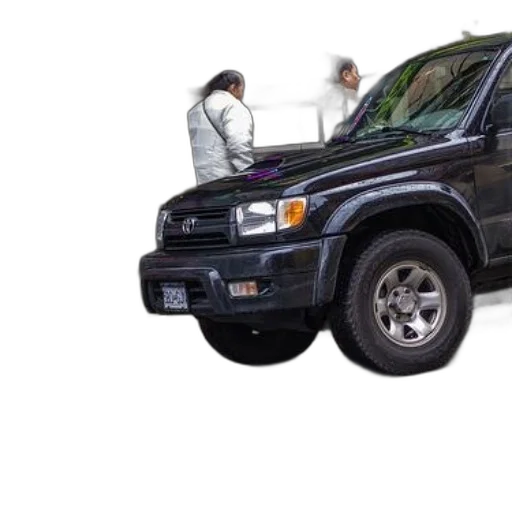 car, photorealistic, black, suv transparent PNG cut-out