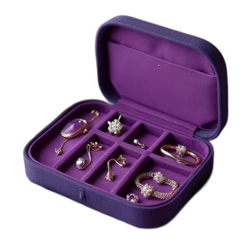 jewelry, crown, purple, organizer transparent PNG cut-out