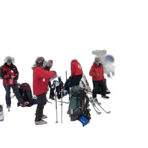 staff, snow, group, people transparent PNG cut-out