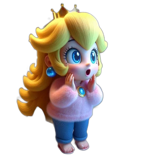 crown, staff, dress, creature transparent PNG cut-out