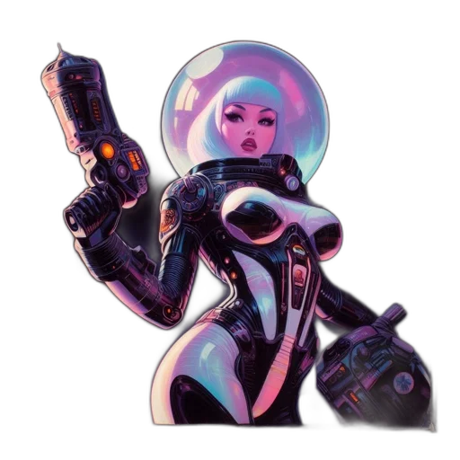 robot, weapon, staff, concept art transparent PNG cut-out