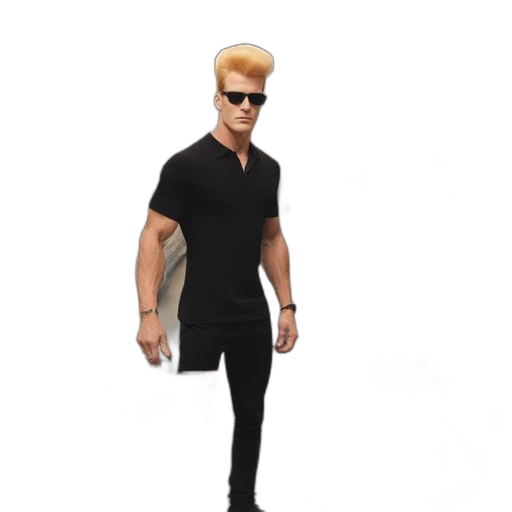 jacket, hair, staff, creature transparent PNG cut-out
