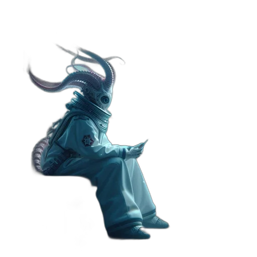 dragon, creature, mask, staff transparent PNG cut-out