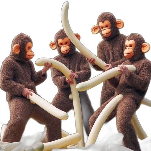 staff, animal, concept art, 3d render transparent PNG cut-out