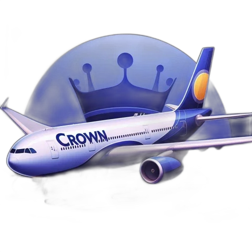 crown, staff, 3d render, airplane transparent PNG cut-out