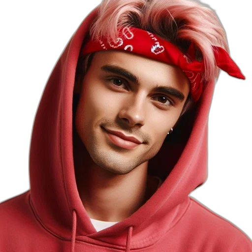 hat, face, jacket, photorealistic transparent PNG cut-out