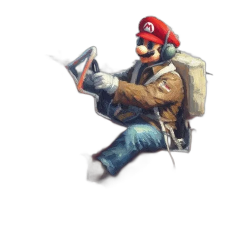 weapon, jacket, hat, staff transparent PNG cut-out