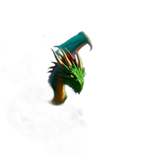 dragon, staff, weapon, mask transparent PNG cut-out