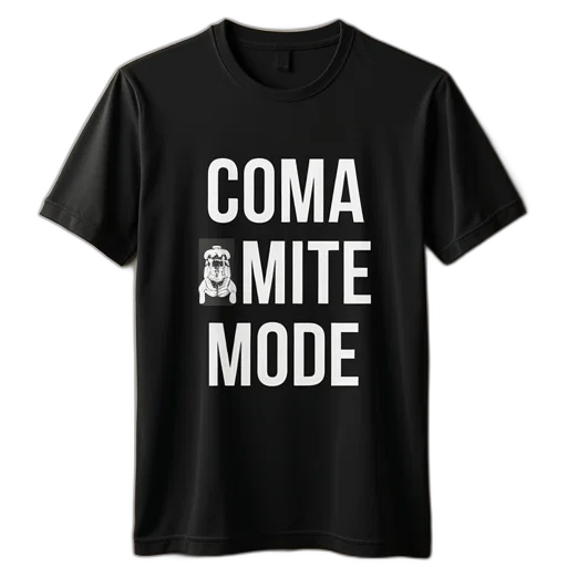 monochrome, shirt, says, comachamitemode transparent PNG cut-out