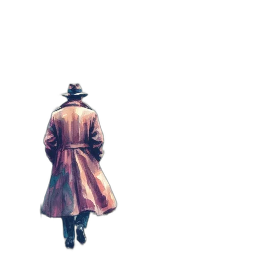 hat, jacket, umbrella, robot transparent PNG cut-out