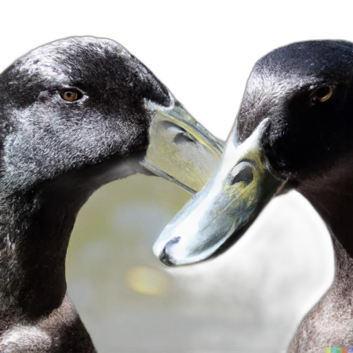 animal, photorealistic, two, ducks transparent PNG cut-out