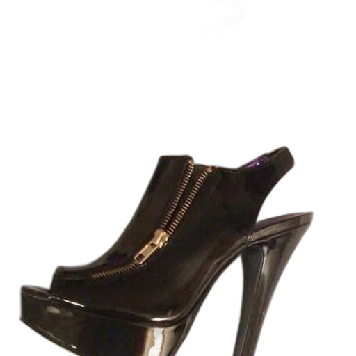 shoes, pair, black, high-heeled transparent PNG cut-out