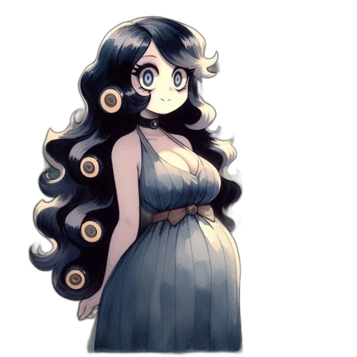 dress, hair, crown, flower transparent PNG cut-out
