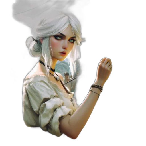 staff, jewelry, face, dress transparent PNG cut-out
