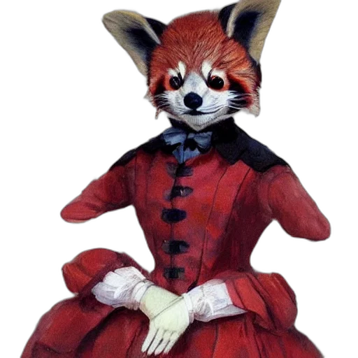 dress, animal, staff, creature transparent PNG cut-out