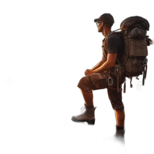 weapon, staff, jacket, robot transparent PNG cut-out