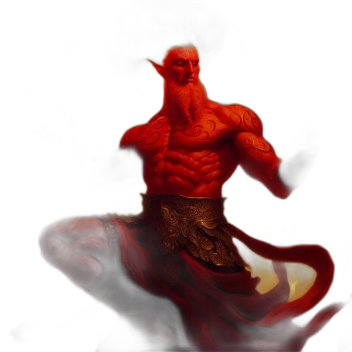 creature, dragon, mask, staff transparent PNG cut-out