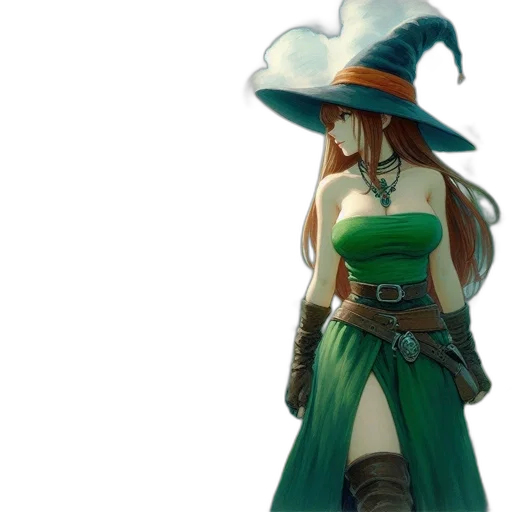 hat, staff, dress, mask transparent PNG cut-out