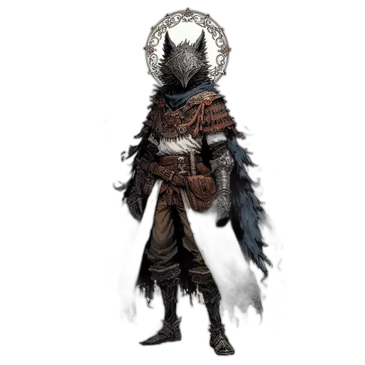 mask, dragon, staff, sword transparent PNG cut-out