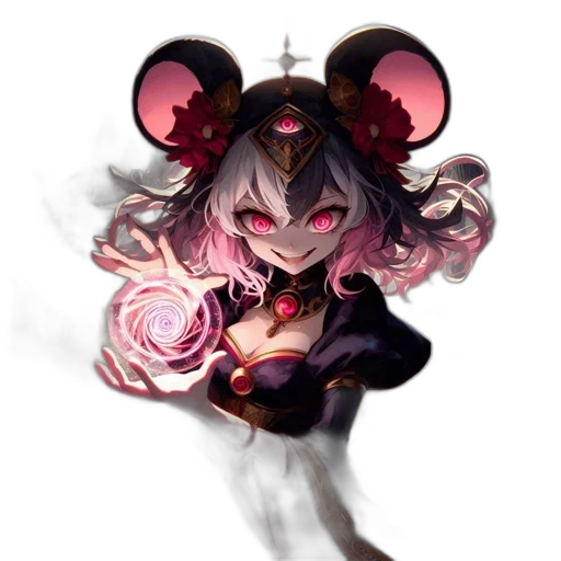 mask, staff, weapon, flower transparent PNG cut-out