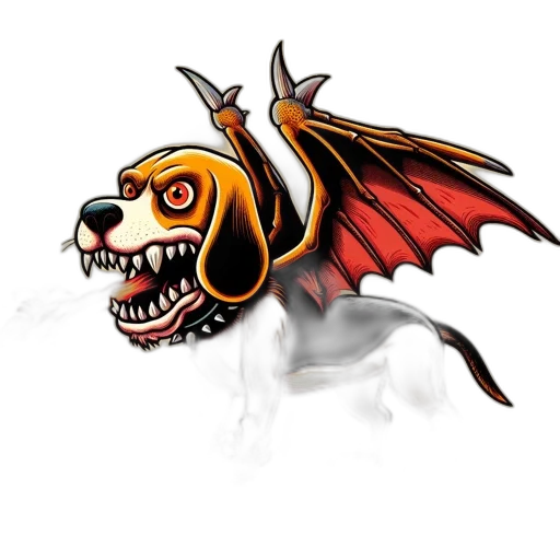 dragon, staff, creature, animal transparent PNG cut-out