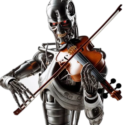 robot, concept art, 3d render, photorealistic transparent PNG cut-out