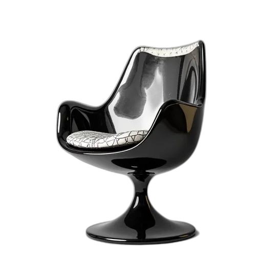 furniture, crown, 3d render, black transparent PNG cut-out