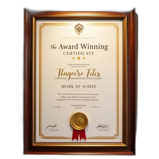 award, winning, certificates, our transparent PNG cut-out