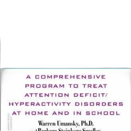 book, cover, titled, adhd transparent PNG cut-out