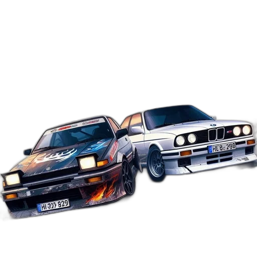 car, photorealistic, concept art, pixel art transparent PNG cut-out
