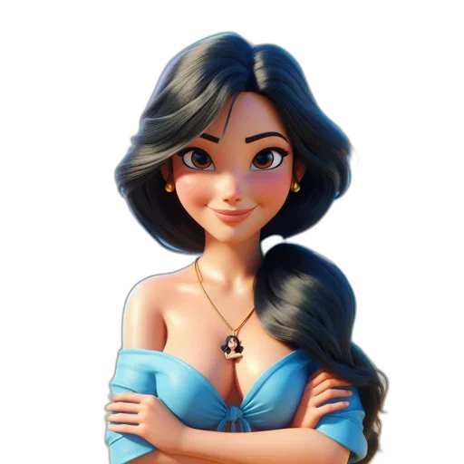 dress, jewelry, staff, face transparent PNG cut-out